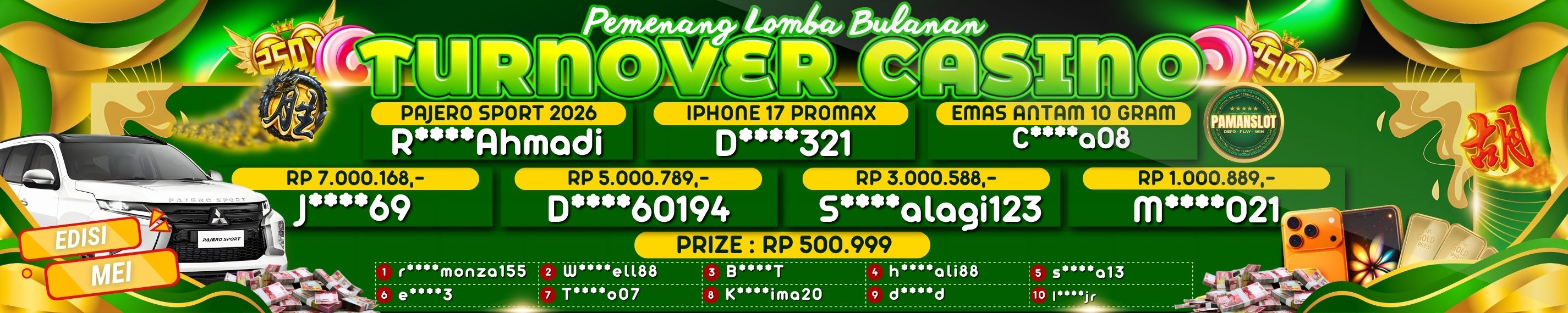 PEMENANG TO BULANAN CASINO